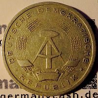 1 Deutsche Mark - 3. Münzserie der DDR - Jaeger-Nr. 1513 1 Deutsche Mark - 3. Münzserie der DDR - Jaeger-Nr. 1513