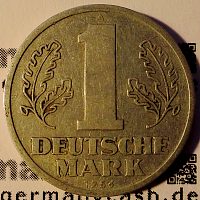 1 Deutsche Mark - 3. Münzserie der DDR - Jaeger-Nr. 1513 1 Deutsche Mark - 3. Münzserie der DDR - Jaeger-Nr. 1513