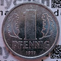 1 Pfennig - 3. Münzserie der DDR - Jaeger-Nr. 1508 1 Pfennig - 3. Münzserie der DDR - Jaeger-Nr. 1508