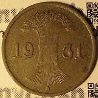 1 Reichspfennig - Jaeger-Nr. 313 1 Reichspfennig - Jaeger-Nr. 313