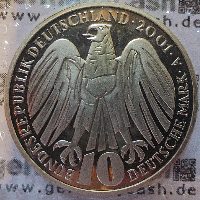 10 DM - 50 Jahre Bundesverfassungsgericht - Jaeger-Nr. 480 Wertseite - 10 DM - 50 Jahre Bundesverfassungsgericht - Jaeger-Nr. 480
