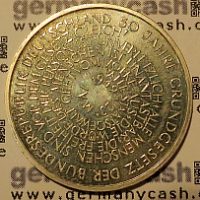 10 DM - 50 Jahre Grundgesetz - Jaeger-Nr. 471 Bildseite - 10 DM - 50 Jahre Grundgesetz - Jaeger-Nr. 471