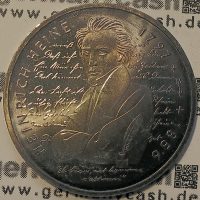 10 DM - 200. Geburtstag von Heinrich Heine - Jaeger-Nr. 466 Bildseite - 10 DM - 200. Geburtstag von Heinrich Heine - Jaeger-Nr. 466