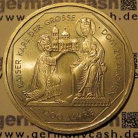 10 DM - 1200 Jahre Kaiser Karl der Große - Dom zu Aachen - Jaeger-Nr. 475 Bildseite - 10 DM - 1200 Jahre Kaiser Karl der Große - Dom zu Aachen - Jaeger-Nr. 475