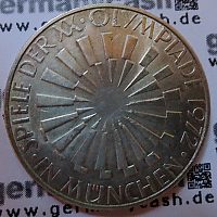 10 DM - Olympische Spiele 1972 in München - Jaeger-Nr. 401b 10 DM - Olympische Spiele 1972 in München - Jaeger-Nr. 401b