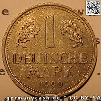 1 Deutsche Mark - Jaeger Nr. 385 Wertseite - 1 Deutsche Mark - Jaeger Nr. 385