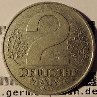2 Deutsche Mark - 3. Münzserie der DDR - Jaeger-Nr. 1515 2 Deutsche Mark - 3. Münzserie der DDR - Jaeger-Nr. 1515