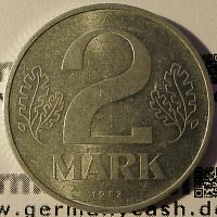 2 Mark - 3. Münzserie der DDR - Jaeger-Nr. 1516 2 Mark - 3. Münzserie der DDR - Jaeger-Nr. 1516