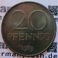 20 Pfennig - Münze der DDR - Jaeger-Nr. 1511 20 Pfennig - Münze der DDR - Jaeger-Nr. 1511