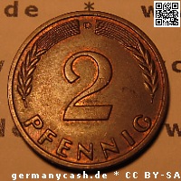 2 Pfennig - Jaeger Nr. 381a Wertseite 2 Deutsche Pfennige Jaeger Nr. 381 aus Bronze