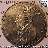 Bildseite 5 Deutsche Mark - Friedrich der Große - Jaeger Nr. 440 5 Deutsche Mark - Friedrich der Große - Jaeger Nr. 440