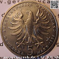 Wertseite 5 Deutsche Mark - Friedrich der Große - Jaeger Nr. 440 5 Deutsche Mark - Friedrich der Große - Jaeger Nr. 440
