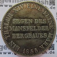 Ausbeutetaler - Segen des Mansfelder Bergbaues Wertseite - Ausbeutetaler - Segen des Mansfelder Bergbaues